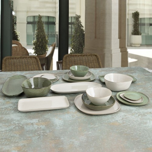 Serving Platter Bidasoa Ikonic Green Ceramic 28 x 14 cm (Pack 4x) image 3