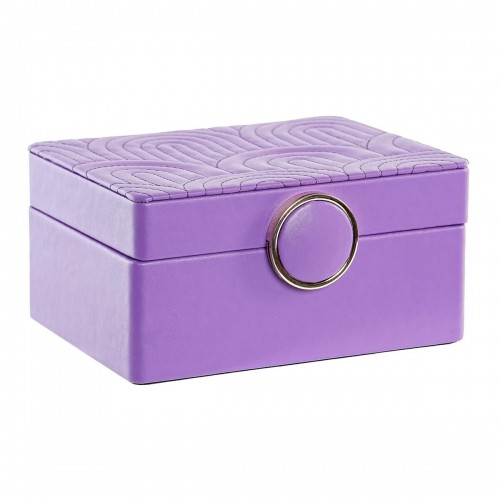 Jewelry box DKD Home Decor 23 x 17 x 10 cm Lilac Polyurethane MDF Wood image 3