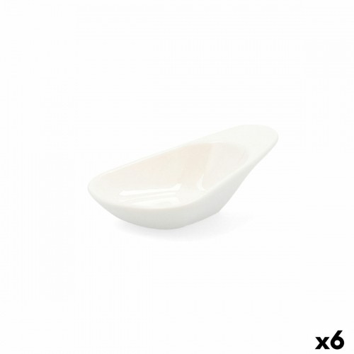 Snack tray Quid Select White Ceramic 10,5 cm (6 Units) (Pack 6x) image 3