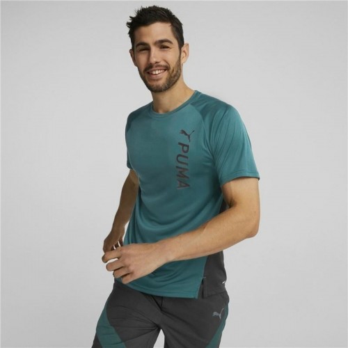 Vīriešu Krekls ar Īsām Piedurknēm Puma Tumši zaļš image 3