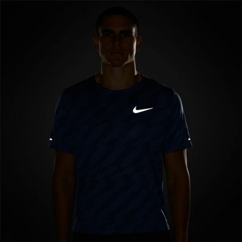 Vīriešu Krekls ar Īsām Piedurknēm Nike Dri-Fit Miler Future Fast Zils image 3