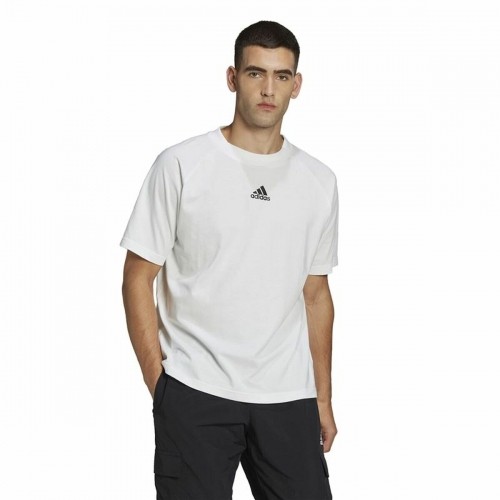 Men’s Short Sleeve T-Shirt Adidas Essentials Brandlove White image 3