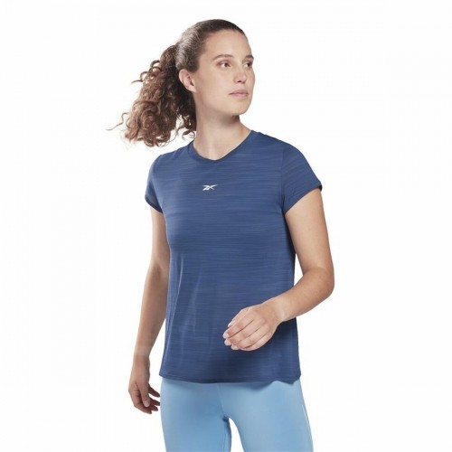 Women’s Short Sleeve T-Shirt Reebok Workout Ready Dark blue image 3
