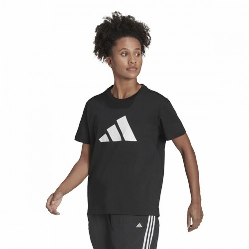 Men’s Short Sleeve T-Shirt Adidas Future Icons Black image 3