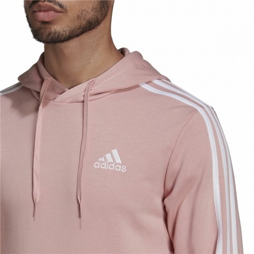 Толстовка с капюшоном мужская Adidas Essentials Wonder Mauve 3 Stripes Розовый image 3