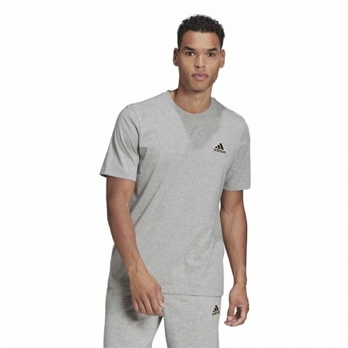 Men’s Short Sleeve T-Shirt Adidas Essentials Feelcomfy Grey image 3