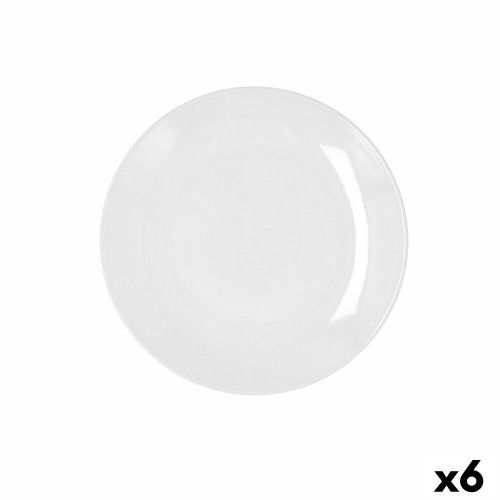 Flat plate Bidasoa Glacial Coupe Ceramic White (21 cm) (Pack 6x) image 3