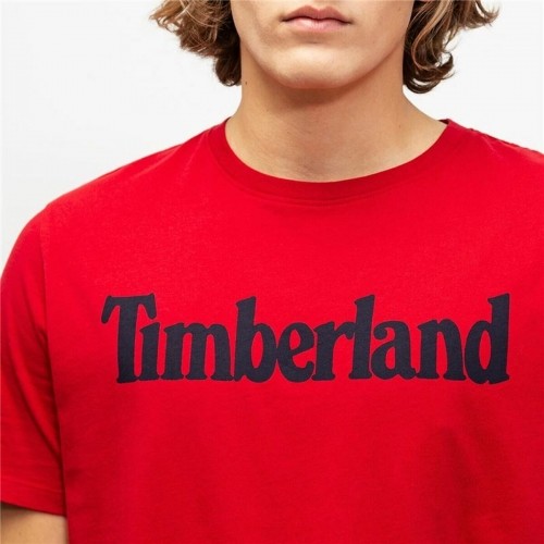 Men’s Short Sleeve T-Shirt Timberland Kennebec Linear Red image 3