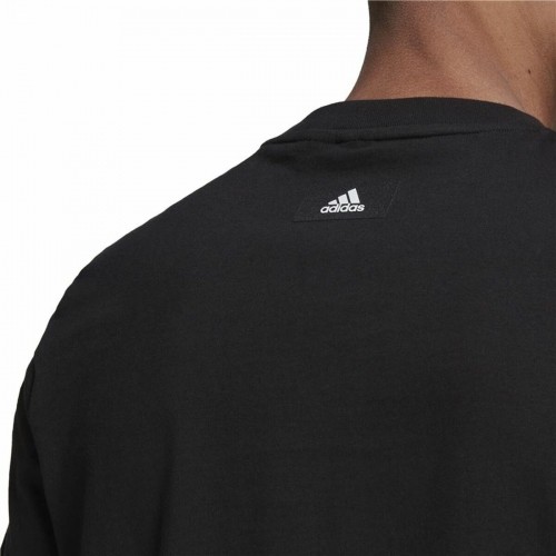 Vīriešu Krekls ar Īsām Piedurknēm Adidas Future Icons Logo Melns image 3