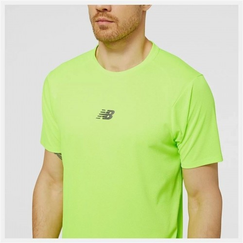 Спортивная футболка с коротким рукавом New Balance Лаймовый зеленый image 3