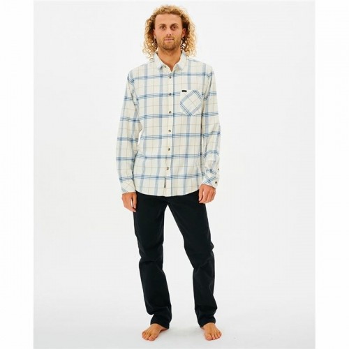 Men’s Long Sleeve Shirt Rip Curl Checked in Flannel Franela White image 3