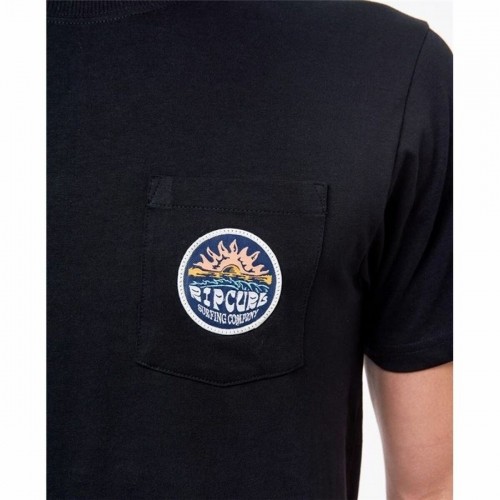 Men’s Short Sleeve T-Shirt Rip Curl Horizon Badge Black Men image 3