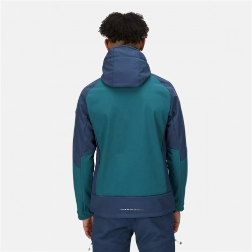 Men's Sports Jacket Regatta Hewitts VII Blue Green Hood image 3