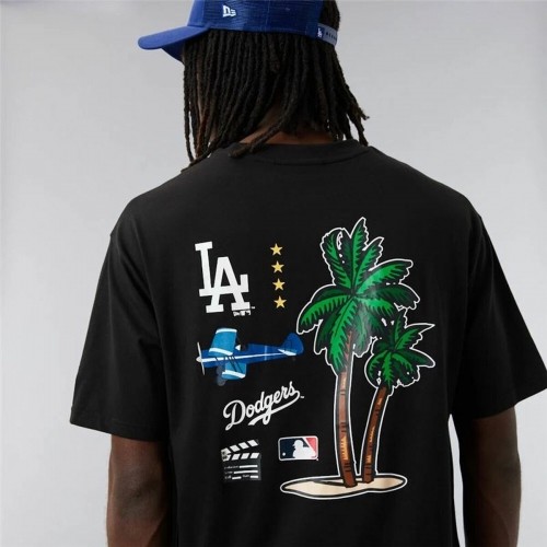 Vīriešu Krekls ar Īsām Piedurknēm New Era Los Angeles Dodgers MLB City Graphic Oversized Melns image 3