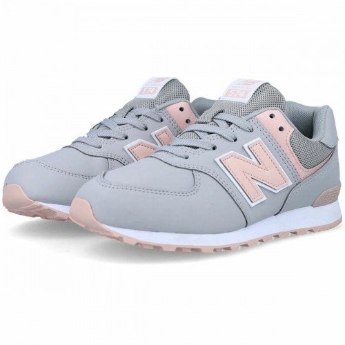 Women's casual trainers New Balance 574  Grey Pink image 3