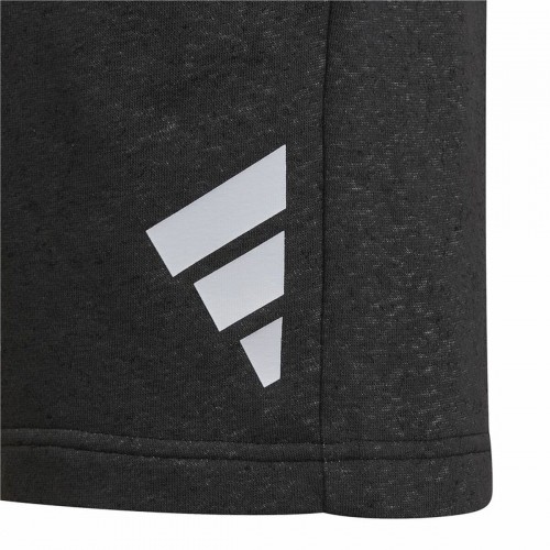 Bērnu Sporta Tērpu Bikses Adidas Future Icons 3 Stripes Melns image 3