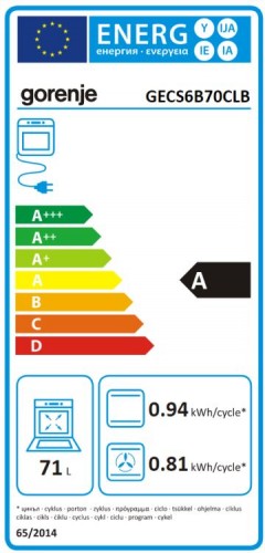 Elektriskā plīts GORENJE GECS6B70CLB image 2