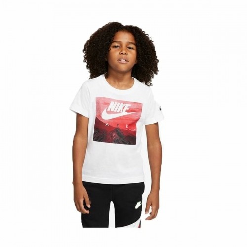 Детский Футболка с коротким рукавом Nike Air View Белый image 3