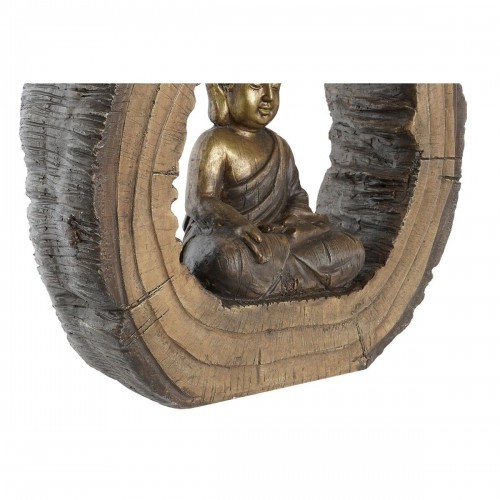 Декоративная фигура DKD Home Decor Отделка состаренная Позолоченный Коричневый Будда Восточный магний (40 x 13 x 40 cm) (2 штук) image 3