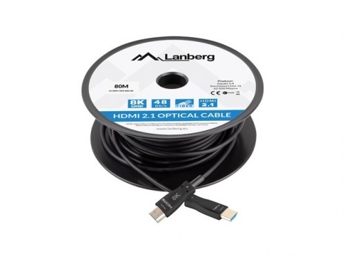 Lanberg Cable HDMI M/M v2.1 80M 8K black optical AOC image 3