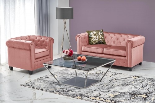 Halmar ERIKSEN  leisure armchair pink / black image 3