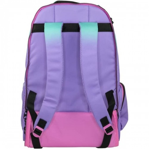 School Rucksack with Wheels Milan Turquoise Lilac 52 x 34,5 x 23 cm image 3