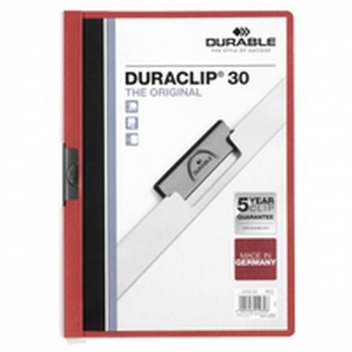 Папка-портфолио Durable Duraclip 30 Красный Прозрачный A4 25 Предметы image 3