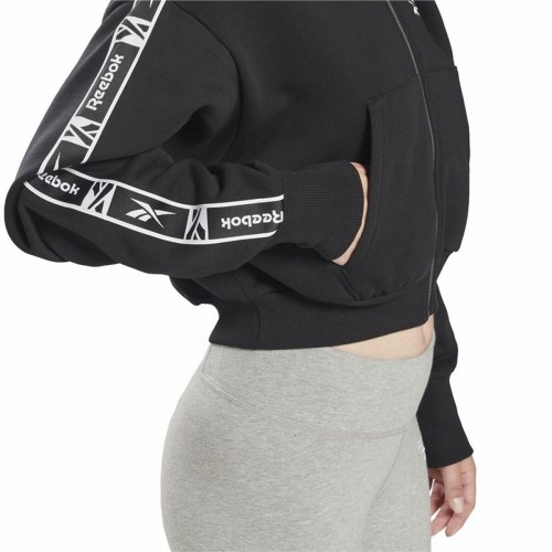 Women's Sports Jacket Reebok Tape Pack Full Zip Black image 3