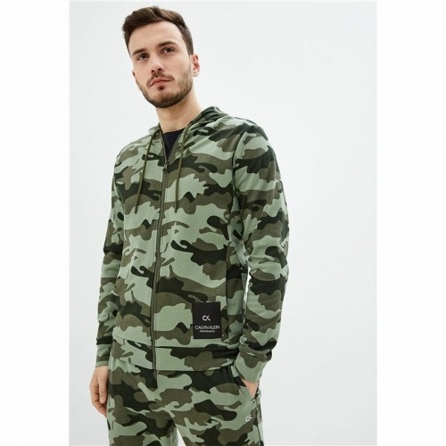 Men's Sports Jacket Calvin Klein Full Zip Green image 3