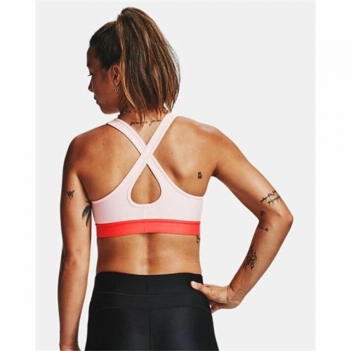 Sports Bra Under Armour Mid Crossback Pink image 3