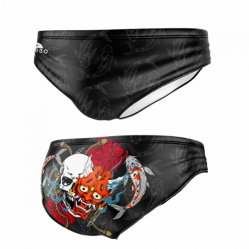 Men’s Bathing Costume Turbo  Samurai-Skull  Black image 3