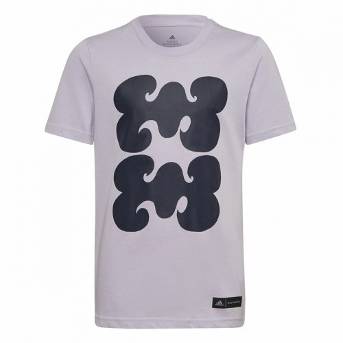 Детский Футболка с коротким рукавом Adidas Marimekko Graphic Сливовый image 3