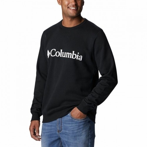 Толстовка без капюшона мужская Columbia Logo Fleece Crew Чёрный image 3