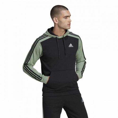 Толстовка с капюшоном мужская Adidas Essentials Mélange French Terry Чёрный image 3