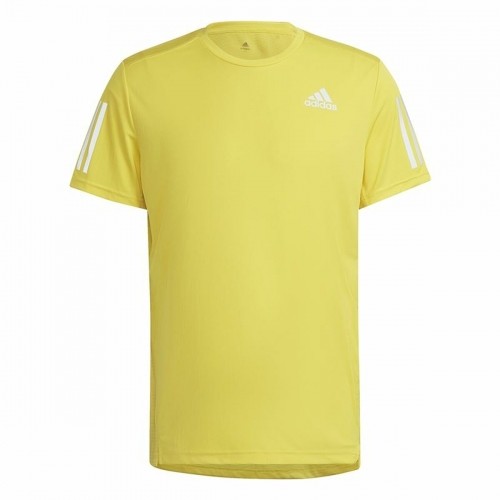 Men’s Short Sleeve T-Shirt Adidas  Graphic Tee Shocking Yellow image 3