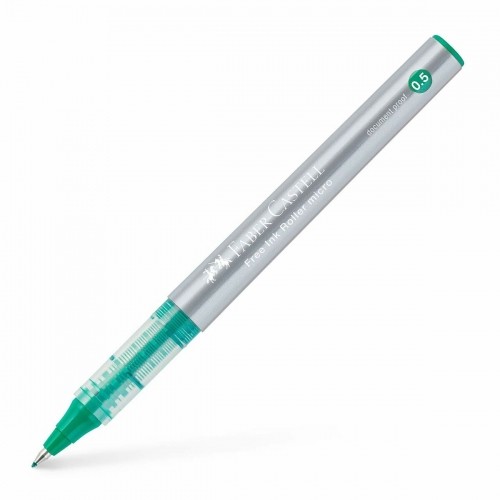 Šķidrās tintes pildspalva Faber-Castell Roller Free Ink Zaļš (12 gb.) image 3