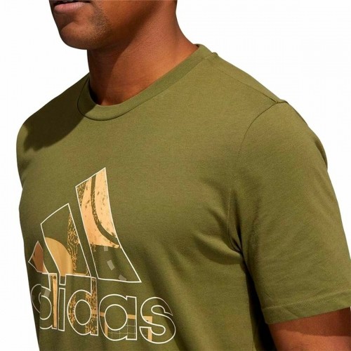 Men’s Short Sleeve T-Shirt Adidas Art Bos Graphic Olive image 3