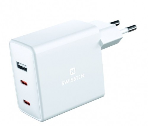 Swissten GaN Tīkla Lādētājs 2 x USB-C / USB / 70W image 3