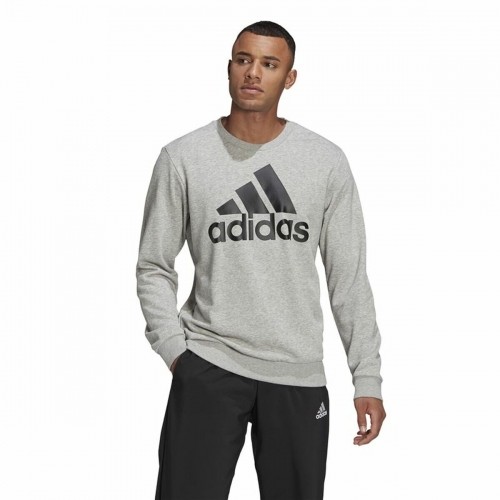 Vīriešu Sporta Krekls bez Kapuča Adidas Essential Big Logo Pelēks image 3