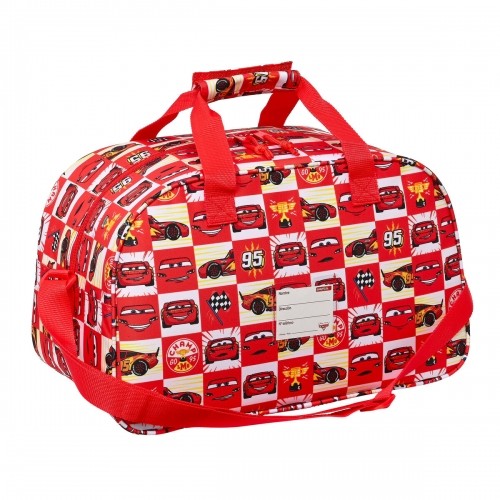 Sports bag Cars Let's race Red White (40 x 24 x 23 cm) image 3