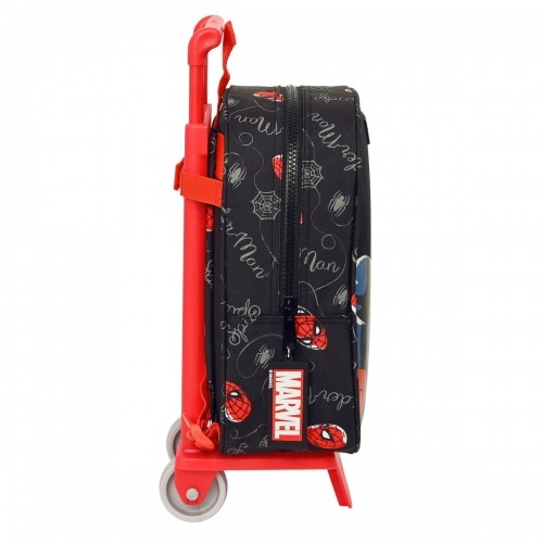 School Rucksack with Wheels Spider-Man Hero Black 22 x 27 x 10 cm image 3