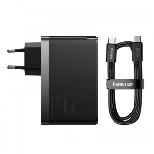 Baseus GaN5 Pro wall charger 2xUSB-C + USB, 140W (black) image 3