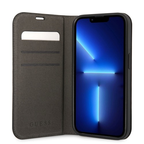 Guess PC|TPU 4G Metal Camera Outline Book Case for iPhone 14 Black image 3