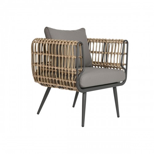 Набор стол и 3 кресла DKD Home Decor Коричневый синтетический ротанг Алюминий (144 x 67 x 74 cm) image 3