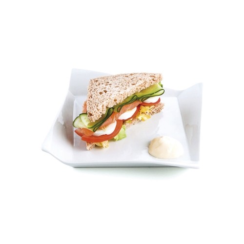 Flat Plate Quid Gastro Fresh White Ceramic Sandwich (8 Units) image 3
