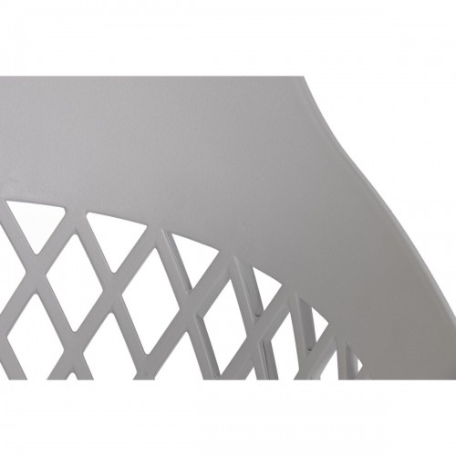 ēdamistabas krēsls DKD Home Decor Metāls Gaiši pelēks polipropilēns (57 x 57 x 80,5 cm) image 3