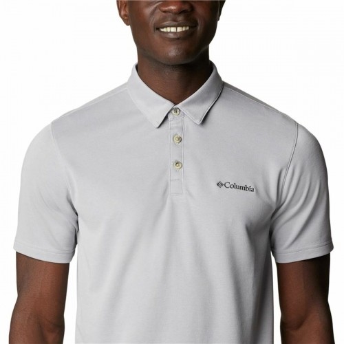 Men’s Short Sleeve Polo Shirt Columbia Nelson Point™ Grey image 3