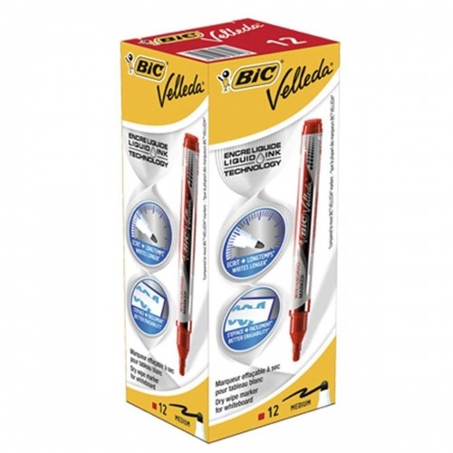 Liquid chalk marker Bic Pocket Circular Red (12 Pieces) image 3