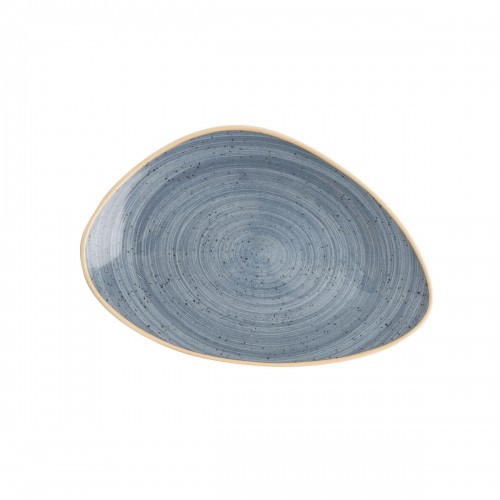 Плоская тарелка Ariane Terra Trijstūra motīvi Keramika Zils (Ø 29 cm) (6 gb.) image 3