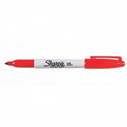 Permanent marker Sharpie Fine Point Red (12 Units) image 3